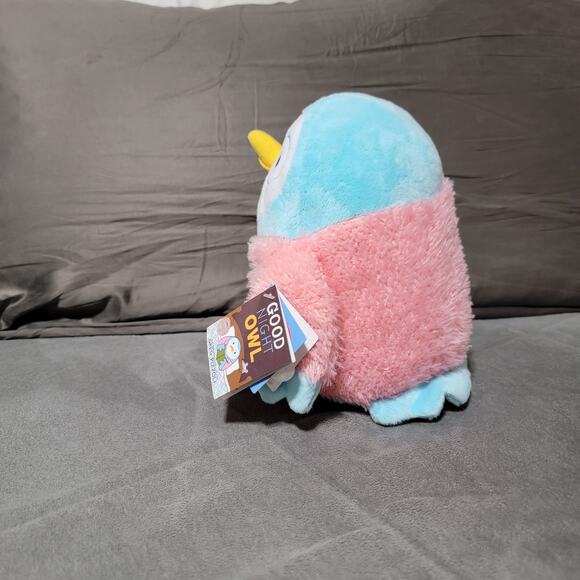 Yottoy Owl Plush Pizzoli Good Night Owl NEW Pink Blue With Tag Play Storytime - Picture 2 of 4